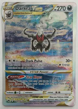 Pokemon Darkrai VSTAR Ultra Rare GG50/GG70 Crown Zenith Gallery Holo HP 270 - Image 1