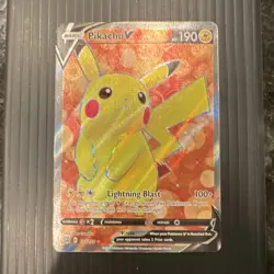 Pokemon TCG Pikachu V Promo Holo SWSH: Sword & Shield full art 157 - Image 1