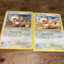 Pokemon TCG Meowth Pokemon Promos 53/83 Holo Common and 114/162 - Image 2