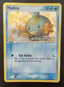 Pokemon Mudkip EX Emerald 56/106 Reverse Holo Stamped 2005 - Image 1