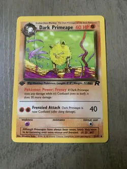 Dark Primeape 43/82 Uncommon Team Rocket Pokemon 1st Edition NM - Image 1
