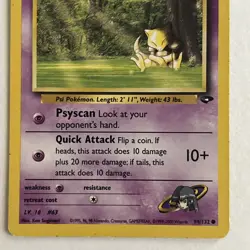 Sabrina's Abra - 94/132 Gym Challenge - Pokemon TCG - 2000 - Image 3