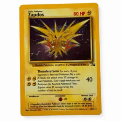 Zapdos 15/62 Fossil Holo 1999 WOTC Vintage Pokemon Card LP - Image 3