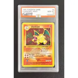[PSA 10] 1999 Pokemon Game Charizard Holo 1st Edition #4 GEM MT Vintage Rare F/S - Image 1