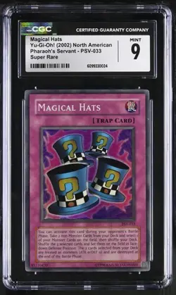 Magical Hats *CGC 9* Super Rare *PSV-033* 2002 *Vintage* Yugioh - Image 1