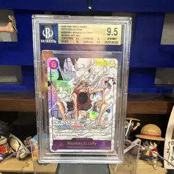 Monkey.D.Luffy EB02-061 Anime 25th Collection Secret Rare Foil BGS 9.5 - Image 1