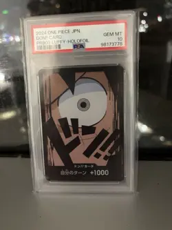 One Piece Don!! Card Luffy Holofoil PRB01 2024 Japanese PSA 10 - Image 1