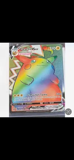 Pokemon Pikachu VMAX 188/185 Secret Rare Full Art Holo Vivid Voltage 310 HP Card - Image 1