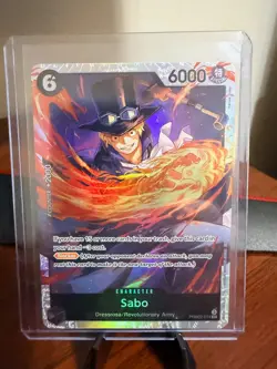 2023 One Piece Card Game Promo Sabo Holo Revolutionary Army Blocker Dressrosa - Image 1