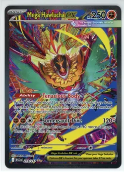 Mega Hawlucha EX Full Art Holo Rare Pokemon TCG ASC 283/217 Card English - Image 1
