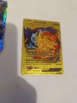 Pokemon TCG Charizard v Foil Card Wild Flames - Image 1