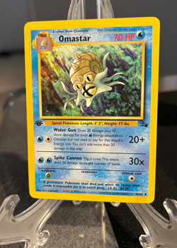 Omastar 40/62 1st Edition Fossil Pokemon Card 1999 Wizards NM - Image 1