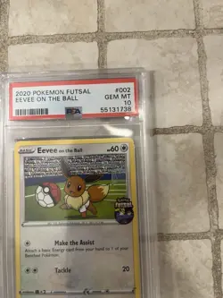 PSA 10 GEM MINT Eevee on the Ball Futsal Soccer 2020 Promo Pokemon Card 002/005 - Image 3