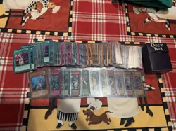 225+ Count Vintage Yugioh Card Lot! Deck Box And Deck Sleeves Included - Image 1