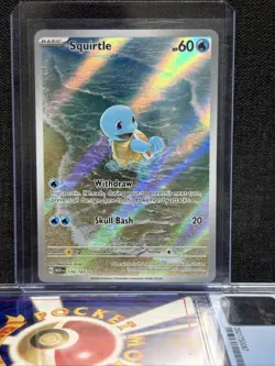 Pokemon TCG Squirtle 170/165 Scarlet & Violet 151 Illustration Rare Holo Card - Image 1