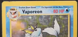 Pokemon Vaporeon 80 HP Holo Rare Jungle 12/64 Wizards Card 1999 - Image 2