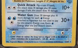 Pokemon Vaporeon 80 HP Holo Rare Jungle 12/64 Wizards Card 1999 - Image 4