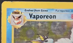 Pokemon Vaporeon 80 HP Holo Rare Jungle 12/64 Wizards Card 1999 - Image 5