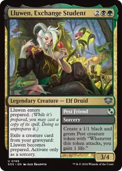 Lluwen, Exchange Student *FOIL* - Secrets of Strixhaven - 199 - LP/NM - Image 1