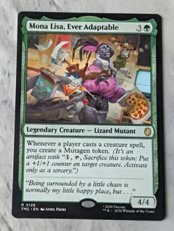 Mona Lisa, Ever Adaptable | MTG TMNT TMC | Green Lizard Mutant EDH | Rare| NM - Image 1