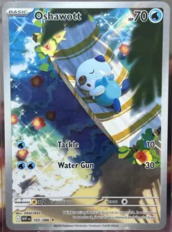 Pokemon TCG White Flare - Oshawott - Illustration Rare #105/086 - NM/MINT - Image 2