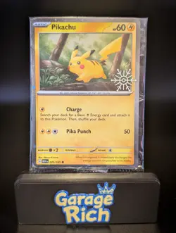 Pikachu (Sealed) 025/165 Holiday Calendar Snowflake Stamp 2025 Pokemon TCG NM+ - Image 1