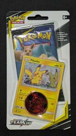 Pokemon TCG Sun & Moon Team Up Blister Pack SM162 Pikachu Promo Sealed - Image 1
