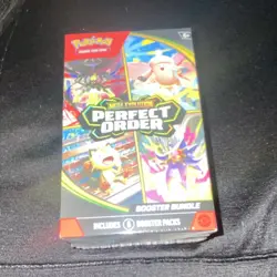 Pokemon Mega Evolution Perfect Order Booster Bundle Box with 6 Booster Packs - Image 1