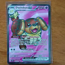 Pokemon Dachsbun EX 160/142 special illustration rare holo stellar crown - Image 1