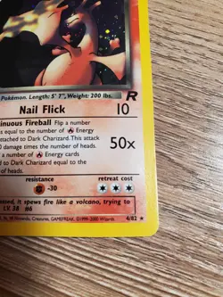 2000 Pokemon Rocket 1st Edition #4 Dark Charizard - Holo - Image 4