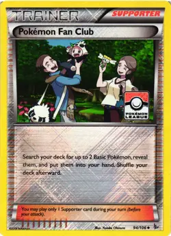 Pokemon TCG Pokemon Fan Club 94/106 Flashfire XY League Promo Holo Rare LP - Image 1