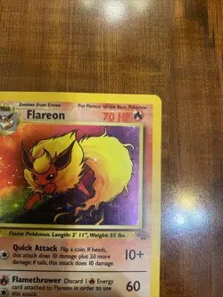 Pokemon Flareon 1st Edition Jungle 3/64 Holo Rare HP - Image 4