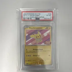 Pokemon TCG Pikachu Berkemaja Batik Promo Basic 60 HP 190/SV-P PSA 6 Indonesia - Image 1