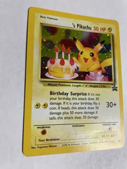 2000 Pokemon Black Star Promo 24 Birthday Pikachu - Image 2