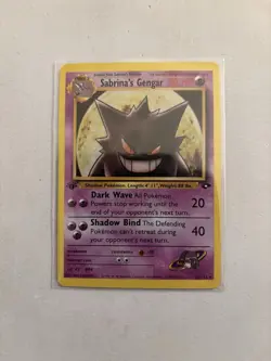 Pokemon Sabrina's Gengar 1st Edition Gym Challenge Set 29/132 Rare - Image 1