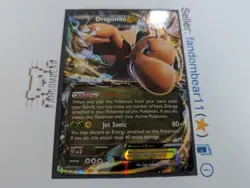 2014 Dragonite EX 74/111 XY Furious Fists Ultra Rare Holo Pokemon Card DENT/DMG - Image 2