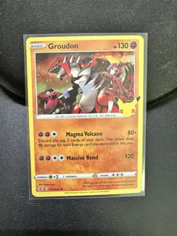 Pokemon Groudon Holo Rare Celebrations 017/025 NM - Image 1