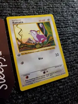 Rattata 61/102 Base Set 1st Edition WOTC LP Pokemon Shadowless - Image 3