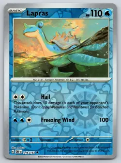 Lapras 045/197 SV03 Obsidian Flames Reverse Holo Pokemon TCG Uncommon LP - Image 1