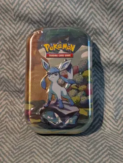 Pokemon TCG: Scartlet & Violet Prismatic Evolutions Mini Tin Glaceon New/Sealed - Image 1