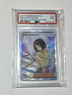 Pokemon PSA 9 Erika's Invitation 203/165 Sv: Scarlet & Violet 151 Holo Sir - Image 1