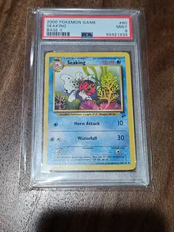 Pokemon Seaking 60/130 Base Set 2 PSA 9 English Uncommon Regular 2000 TCG - Image 1