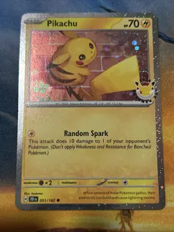 Pikachu (Pokemon Day 2026) 051/162 Holo NM-M Pack To Sleeve - Image 1