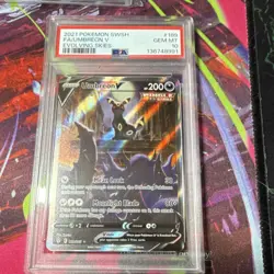 Pokemon Umbreon V Alternate Full Art 189/203 SWSH07 Evolving Skies Holo PSA 10 - Image 1