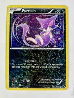 Purrloin 2013 Pokemon Legendary Treasures Radiant Collection #RC13/RC25 * LP - Image 1