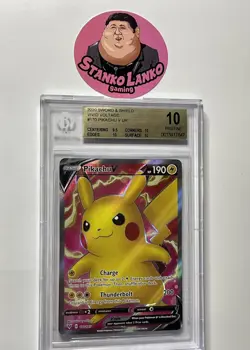 Pokemon Vivid Voltage Pikachu V 170/185 Full Art Super Rare - BGS 10 - Low Pop - Image 1