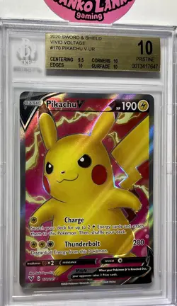 Pokemon Vivid Voltage Pikachu V 170/185 Full Art Super Rare - BGS 10 - Low Pop - Image 3