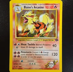 Pokemon TCG: Gym Challenge Unlimited Blaine's Arcanine 1/132 Holo Rare MP *READ* - Image 1