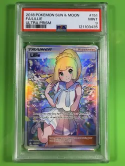 Lillie Trainer 2018 Pokemon Sun & Moon Ultra Prism #151 PSA 9 Mint - Image 1