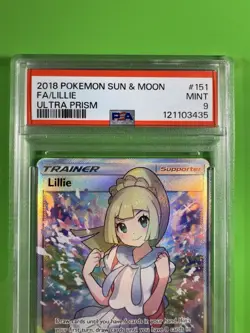 Lillie Trainer 2018 Pokemon Sun & Moon Ultra Prism #151 PSA 9 Mint - Image 3